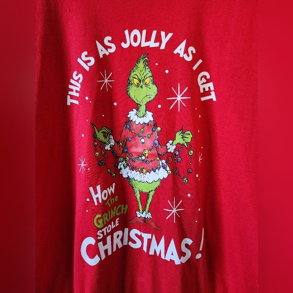 The Grinch Red Short Sleeve Size Large Tee - Picture 2 of 4